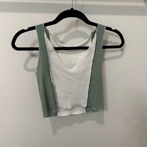 Stylish Green and White Women's Top